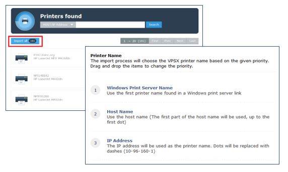 Printers Found Screen Capture